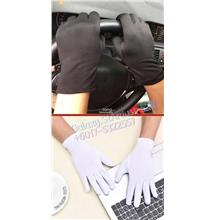 Large Elastic Gentleman Satin Glove-Magician Hygience Work Etiquette