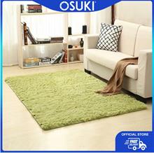 OSUKI Modern 160 x 120cm Living Room Silky Wool Carpet (Green)