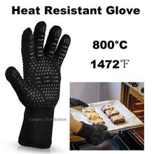 1 unit 1pc 800°C 1472℉ Heat Resistant BBQ Fireproof Black Glove 2439.1
