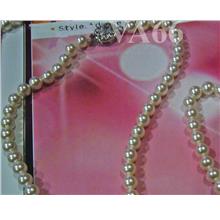 27 Col Choices 18KGP 6mm Swarovski Pearl Necklace 24”
