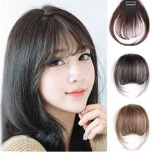 Faux Clip On Bangs-Human Hair Fringe Piece-With Sideburn-Airly Soft