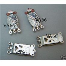 Clasp 2sets 3-strand Silver Nickel Clasps K06
