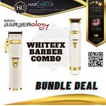 BaByliss PRO WHITEFX Barber Combo Hair Clipper &amp; Skeleton Outliner