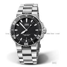 ORIS 0173376534154-0782601PEB Aquis Date Automatic SS Bracelet Black