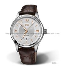 ORIS 0173377194071-0752032 Classic Date Automatic Leather Silver Brown
