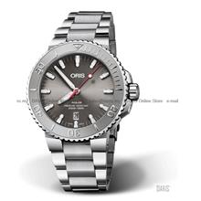 ORIS 0173377304153-0782405PEB Aquis Date Relief Auto SS Bracelet Grey