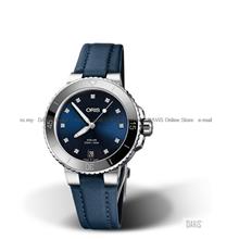 ORIS 0173377314195-0751846FC Women Aquis Date Diamonds Auto Textile Bl..