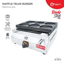 Waffle Telur Burger 6 Holes Stainless Steel Body Gas Machine
