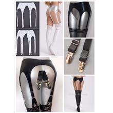 Garter Belt-Latex Steel Buckle-Suspender Strap-Sock Holder-Non Slip