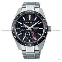 SEIKO SPB221J1 PRESAGE Sharp Edged GMT Automatic SS Bracelet Black