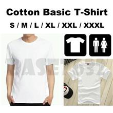 Unisex Basic Plain White Tee T Shirt T-shirt S/M/L/XL/XXL/XXXL 1686.1