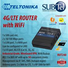 Teltonika RUT240 LTE 4G 3G 2G Router Modem with WiFi AP WireGuard VPN