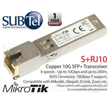 Mikrotik S+RJ10 10G SFP+ Transceiver Copper 10GBASE-T RJ45 Malaysia