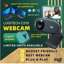 Logitech C310 HD Webcam Video Chat Online Class Zoom Meeting Google Me..