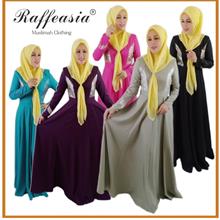JUBAH DRESS RAFFEASIA MATERIAL KAIN MOSCREPE