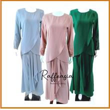 BAJU KURUNG MODERN RAFFEASIA WITH BEADS DESIGN IRONLESS