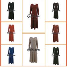 RAFFEASIA JUBAH MOSCREPE PLAIN NURSING JUBAH DRESS