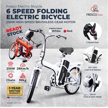 Electric Bike Folding Bicycle 6 Speed 250W