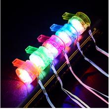 LED Light Glow Colorful Flashing Whistles-DJ Party Night Concert Run 