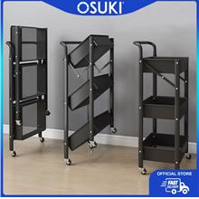 OSUKI Home Trolley Storage Rack Foldable With Handles