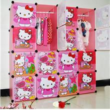 DIY Hello Kitty 9 or 12 or 16 Cubes Moden Wardrobe Baby Kids Children