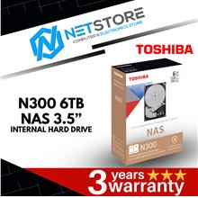 TOSHIBA N300 3.5&quot; 6TB 7200rpm 256MB NAS INTERNAL HDD - HDWG160AZSTA