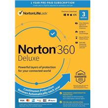 Norton 360 Deluxe 2022 - 1 Year 3 Devices Windows  Mac Android IOS
