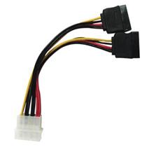 HIGH QUALITY 4 PIN MOLEX TO SATA POWER Y SPLITTER CABLE (US02601)