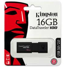 KINGSTON 16GB DT 100 G3 USB3.0 FLASH DRIVE (DT100G3/16GBFR) BLK