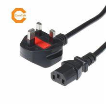AC Power Cable with Fused UK 3 Pin Plug 1.5M (13A, 250V)