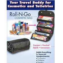 Roll N Go-Hanging-Cosmetic Bag-Travel Buddy 4 in 1-Toiletry Jewelry
