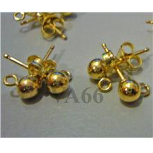 14K Gold Filled Earring Hooks Studs 2 pairs 4pcs Suasa Stud