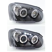Subaru Impreza 02-04 Black Projector Headlamp w Ring &amp; LED