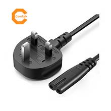 AC Power Cable with Fused IEC C7 (Figure 8) UK 3 Pin Plug 1.5M