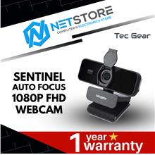 TECGEAR SENTINEL AUTO FOCUS 1080P FHD WEBCAM - TGWC-STN-BK