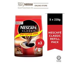 NESCAFÃ‰ CLASSIC Coffee Refill Pack 220g Bonus Pack x3 packs