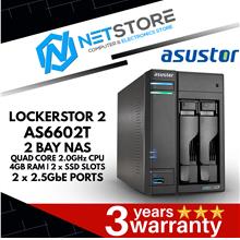 ASUSTOR LOCKERSTOR 2 AS6602T 2 BAY NAS - 4GB RAM | 2 x SSD SLOTS