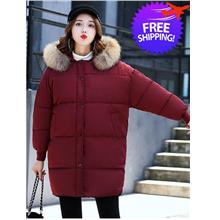 Plus Size for Women Lady Hooded Autumn Winter Jacket Coat