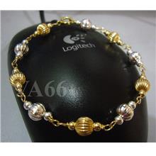 Wire Wrapped 925 silver 14K Gold Filled Balls Suasa Bracelet Gelang