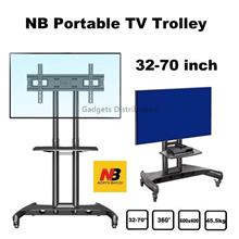 NB US60/CA55 32 to 65 Portable TV Trolley Stand Mount Cart 2135.1