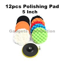 12pcs 5 Inch Car Polishing Waxing Buffing Wax Sponge Pad Kit 2496.1