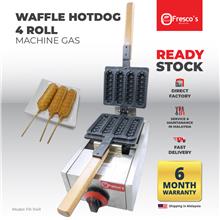 Fresco Hotdog hot dog sausage waffle maker machine gas 4 Roll