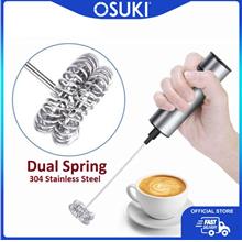 OSUKI Stainless Steel Coffee Milk Frother Mixer Stirrer (Double Spring