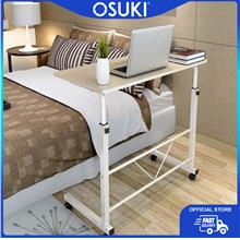 OSUKI Mobile Height-Adjustable Table 60 x 40cm with Wheels Laptop Desk