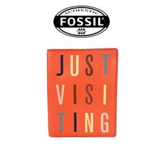 (DAS FS080) Authentic Fossil Leather Passport Case
