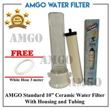 AMGO 10' Standard Ceramic Water Filter + Housing + 3 Meter Tubing