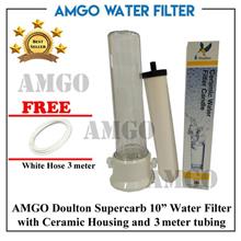 AMGO Doulton SuperCarb Ceramic Water Filter + Housing + 3 Meter Tubing