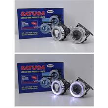 Universal 80mm Projector Fog Lamp With White LED Ring