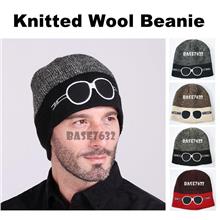 Unisex Winter Warm Wool Knitted Beanie Snow Cap Hat glasses 2151.1