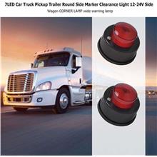 12V / 24V Round Truck Trailer Side Marker Lights Clearance Lamps 